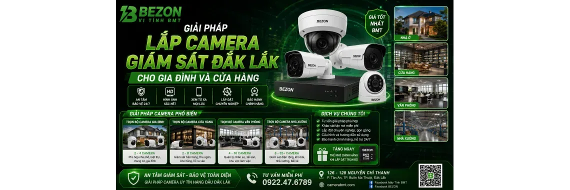 Giải Pháp Lắp Camera Giám Sát Đắk Lắk Cho Gia Đình Và Cửa Hàng