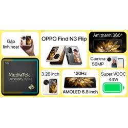 Điện thoại gập OPPO Find N3 Flip 5G (12GB/256GB)