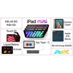 iPad mini 6 WiFi + 4G 256GB Chính Hãng Apple VN