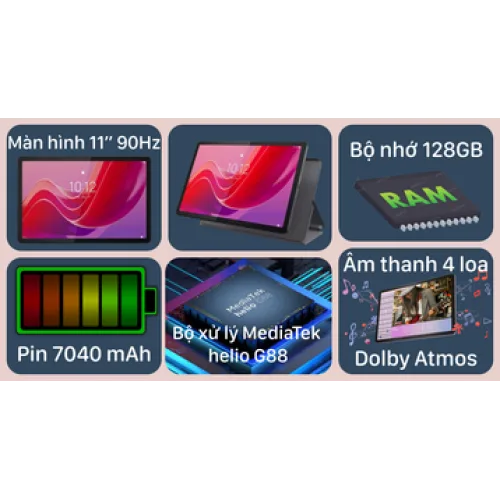 Máy tính bảng Lenovo Tab M11 WiFi (8GB/128GB) Kèm Bút